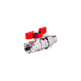 Кран шаровой латунный хром R259D ВР/"американка" бабочка Giacomini