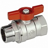 Кран шаровой латунный хром R254D ВР/НР бабочка Giacomini